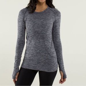 Lululemon Run: Swiftly Tech Long Sleeve Heathered Cadet Blue sz 6